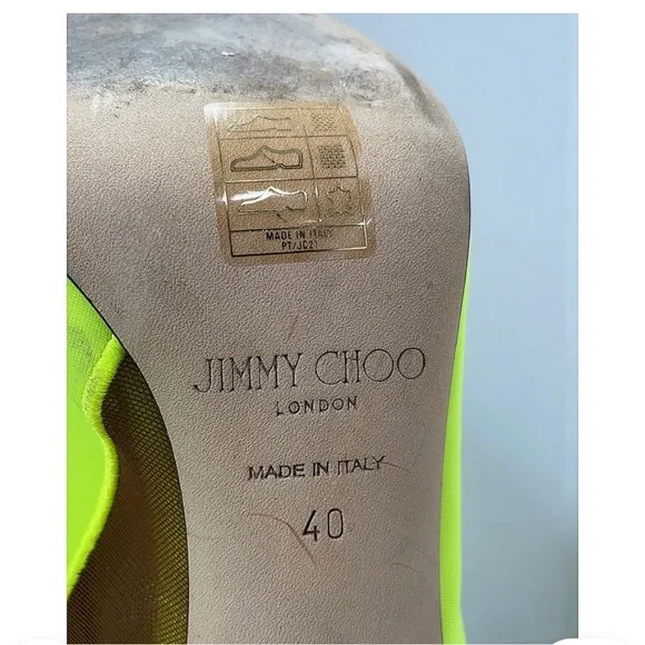 Jimmy Choo Neon Green Heeled Boots - Picture 3 of 12